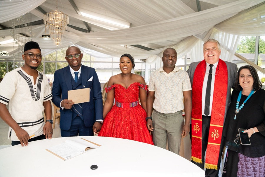 Wedding ceremony by Dr. Gerrit Rademeyer in Beaufort West