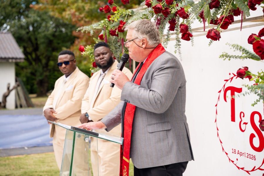 Wedding ceremony by Dr. Gerrit Rademeyer in Beaufort West